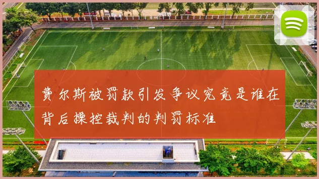 费尔斯被罚款引发争议究竟是谁在背后操控裁判的判罚标准